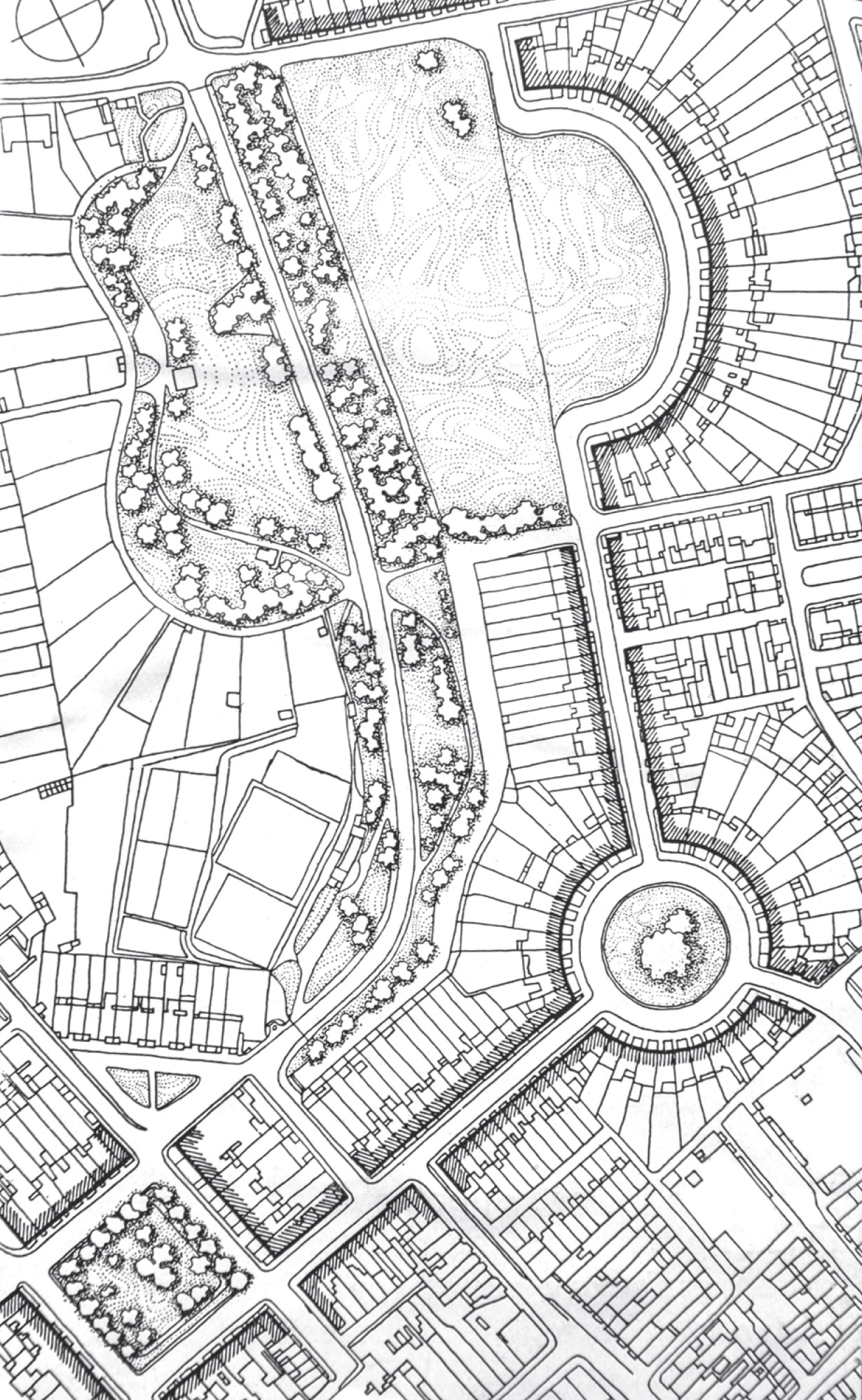 Site plan of the Circus in Bath