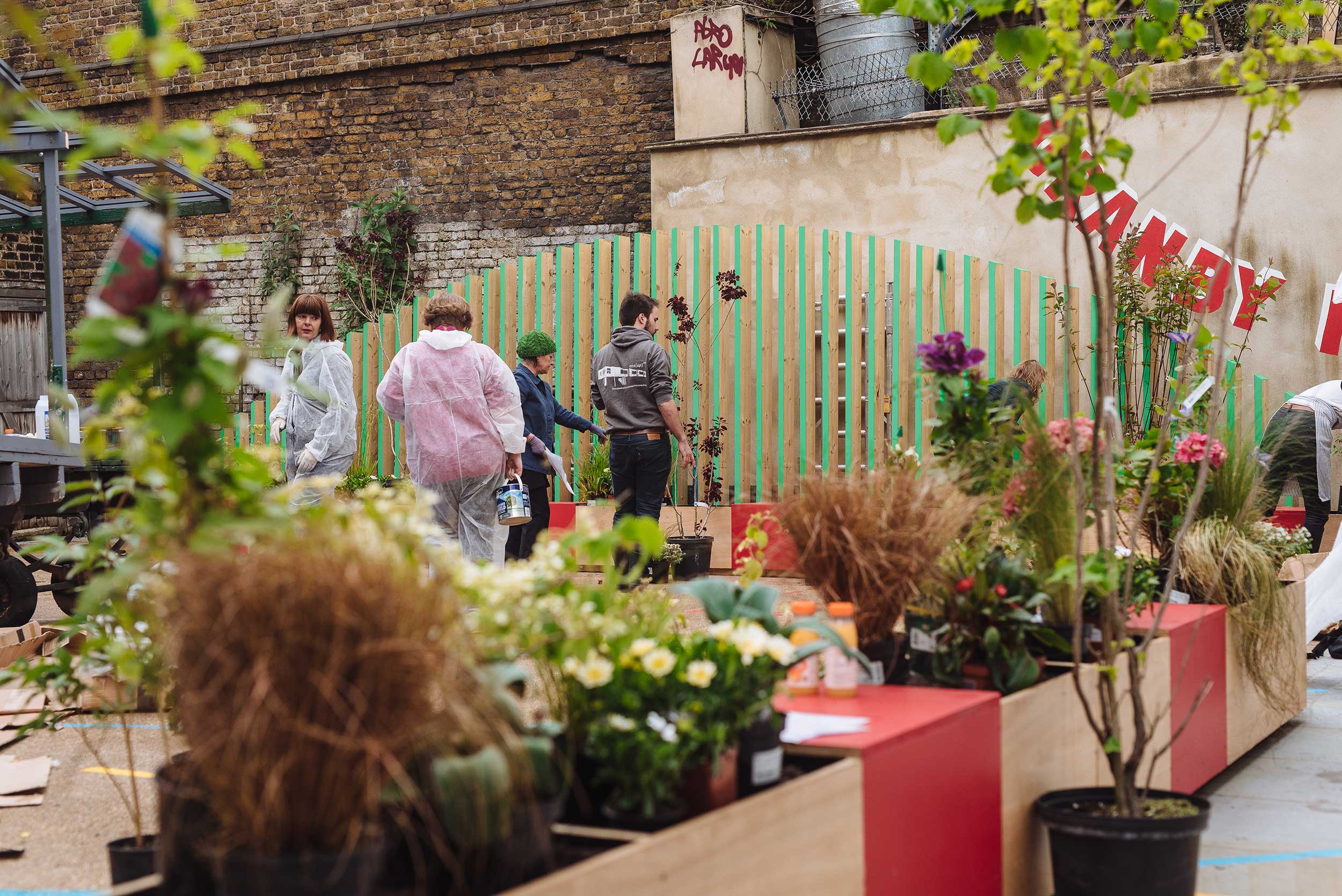 Lower Marsh, Waterloo. ‘Meanwhile’ projects can have an outsize impact on community life. IF_DO’s transformation of a single-storey building and adjacent yard provided the community with affordable workspace and a public square while the building was awaiting redevelopment. 